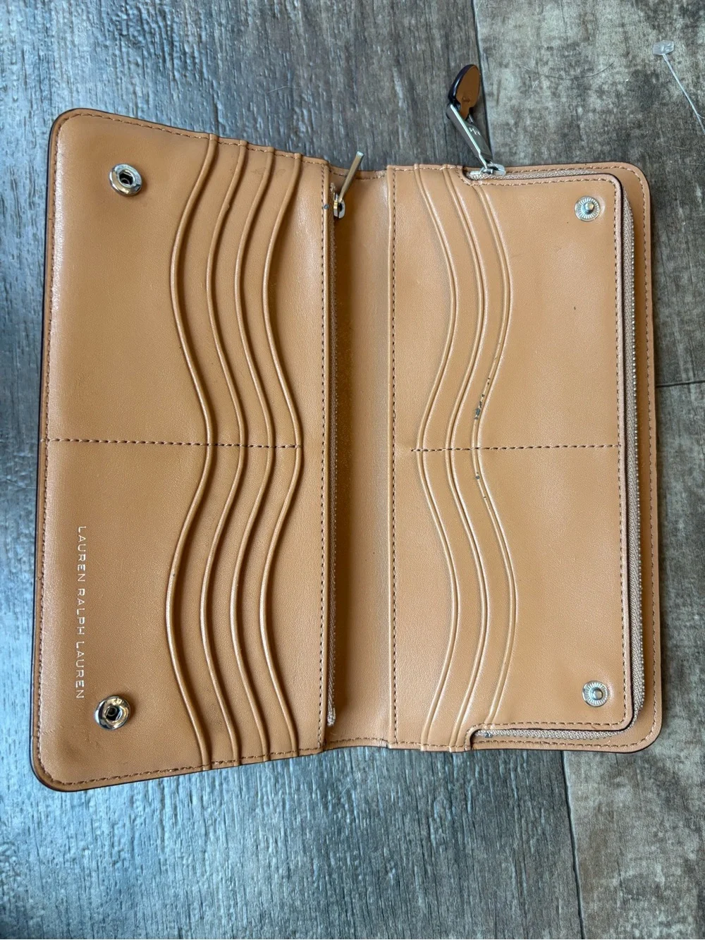 Lauren Ralph Lauren Two-Tone Brown and Tan Continental Wallet